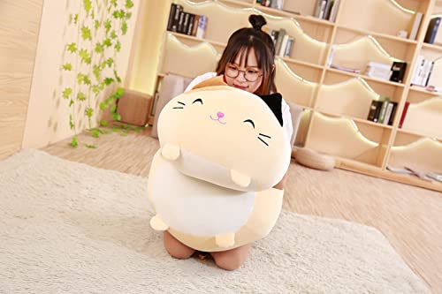 TONGSONG 8 Inch Long Plush Tabby Cat Stuffed Animal Tabby Cat Hugging Pillow Cuddly Tabby Cat Pillow Plushies Toy Tabby Cat Huggable Anime Gifts for Kids and Lovers in Birthday, Valentines, Christmas
