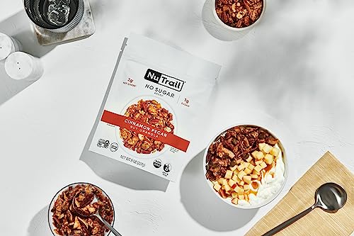 NuTrail Nut Granola Cereal, Cinnamon Pecan, No Sugar Added, Gluten Free, Grain Free, Keto, Low Carb, Healthy Breakfast 8 oz. 1 Count