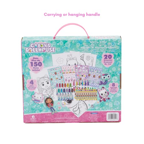 Innovative Designs Gabby's Dollhouse Coloring Art Set for Kids with Stickers and Stampers, 150+ Pieces