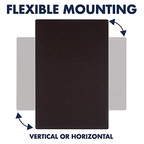 Quartet Bulletin Board, Fabric, 3' x 2', Frameless, High-Density Fiberboard, Oval Office, Black (7683BK)