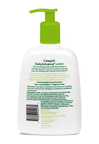 Cetaphil Advanced Relief Lotion with Shea Butter, 2 Pack - 16 oz, For Dry, Sensitive Skin, 48-Hr Moisture, Restores Skin Barrier, Fragrance Free, Dermatologist Recommended Sensitive Skincare Brand