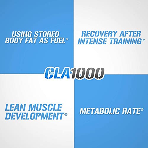 Conjugated Linoleic Acid CLA Pills - CLA 1000mg Diet Pills to Support Weight Loss Fat Burning Lean Muscle and Faster Metabolism - Stimulant-Free CLA 1000mg Safflower Based Fat Loss Support Pills - 90