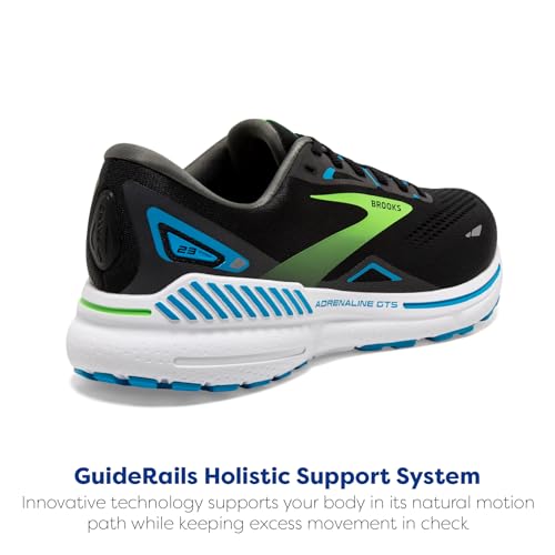 Brooks Men’s Adrenaline GTS 23 Supportive Running Shoe - White Sand/Grey/Cyber Yellow - 14 Medium