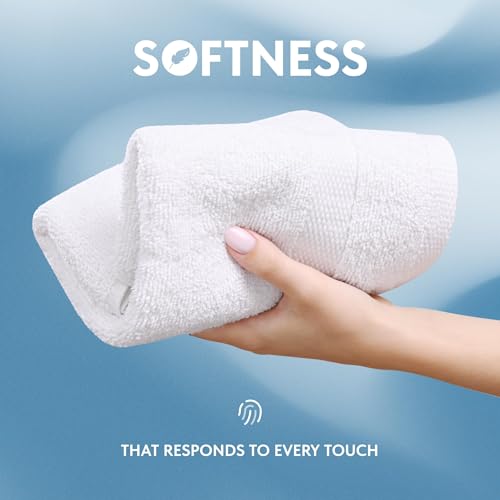 White Classic Luxury Cotton Washcloths - Face Towel Set | 12 Pack | Aqua