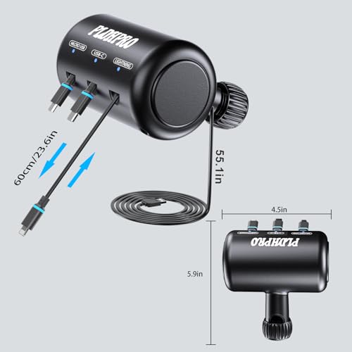 Uber Accessories for Car 3 in 1 Backseat Car Charging Station Box, with QC 3.0 Adapter 36W Retractable Multi Devices Car Charger Fast Charge for All Phones | iPhone15/14 | Samsung|Uber Taxi Lyft Turo