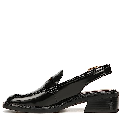 Franco Sarto Womens Giada Slingback Loafer Black Gloss 10 M