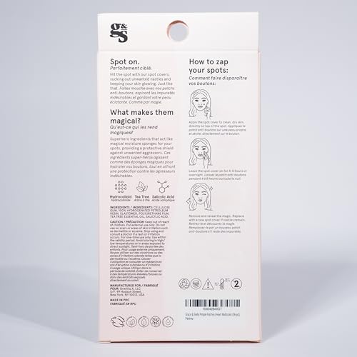 grace & stella Award Winning Pimple Patches For Face (Heart, 36 Count) - Hydrocolloid Acne Patches for Face - Dermatologist Tested, Vegan, Cruelty-Free Zit Patches for Face, Blemish Patches