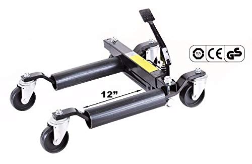 Stark Set of (4) Wheel Dolly Car Skates Vehicle Positioning Hydraulic Tire Jack Truck Rv Trailer Pick Up Dolly Ratcheting Foot Pedal, 1500LBS