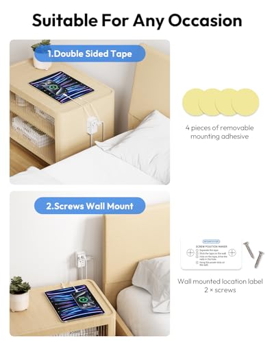 NTONPOWER Flat Extension Cord 5 Feet, Small Flat Plug Power Strip with 3 USB(1 USB-C), 3 Outlets Small Extension Cord, Portable Extension Cord, Compact for Home Office Dorm Room Essentials,White