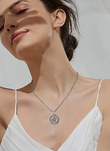 CELESTIA Tetragrammaton Necklace Amuleto de Proteccion 18K Gold Sterling Silver Pentagram Necklace for Mens Pentacle Jewelry Witchy Gifts for Men Women Pagan Talisman