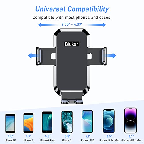 Car Phone Holder Mount, Super Stable Air Vent Cell Phone Car Mount with 2024 Newest Metal Hook Clip, 360° Rotation,One Button Release for iPhone, Samsung, Google, and All Other Smartphones