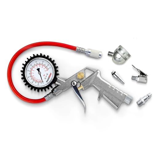 Prestaflator Bike Tire Inflator, Presta & Schrader Valve Air Compressor Tool – Works with Tubeless & Standard Tires – Bike & Car Air Compressor Tire Inflator for MTB & Road Bikes