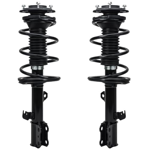 Detroit Axle - 2 Front Struts for 2003-2008 Toyota Corolla Complete 2 Struts w/Coil Springs 2004 2005 2006 2007 Replacement Quick Install Ready Strut Shock Assembly