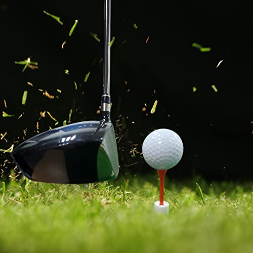 Rubber Golf Tees,10 Pieces Golf Range Tees Set|Mixed Size or Same Size Stable Rubber Tees,Rubber Golf Tee Holder Set for Practice & Driving Range Mats (10 Pieces(5*1.96"+5*2.75"bamboo tees))