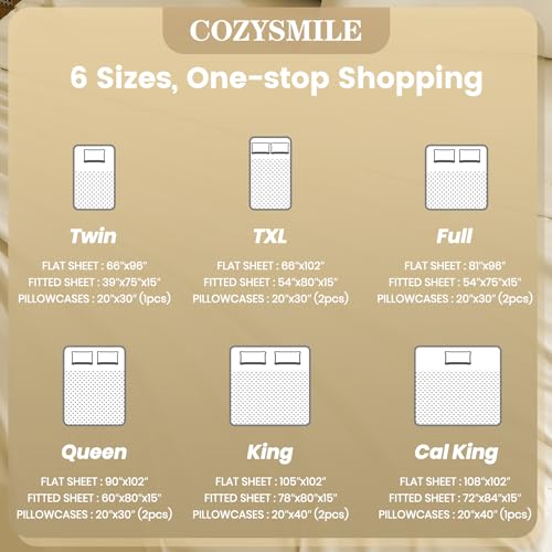 CozySmile Twin Sheet Set - 3 Piece Super Soft Breathable Bed Sheet & Pillowcase Set, 16" Deep Pocket Hotel Luxury Wrinkle Free Easy Care Bedding Sheets, Black