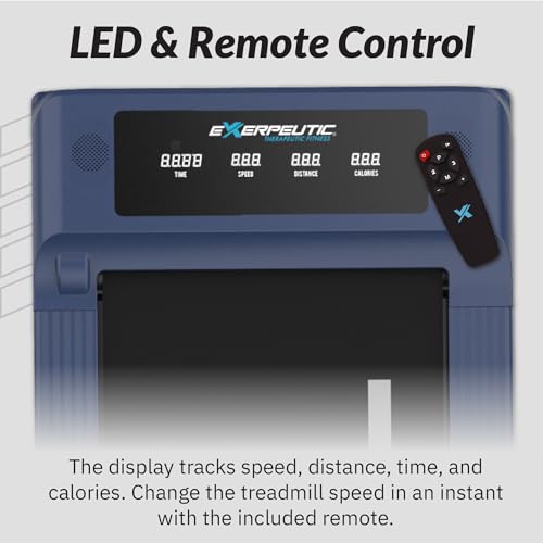 Exerpeutic 400 Lb. Capacity Heavy-Duty Walking/Jogging Exercise Treadmill - Home Gym Workout Equipment - Foldable Underdesk Design