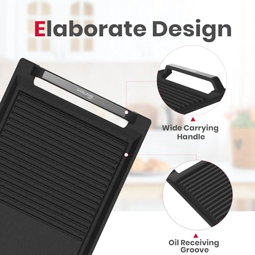 GASLAND Chef 30 Inch Induction Cooktop 5 Burners with Griddle, Rectangular 2-in-1 Cast Iron Grill Pan, Non-Stick & Non-Rust Coating,Built-in Electric Cooktop with Sensor Touch Control, Safety Lock