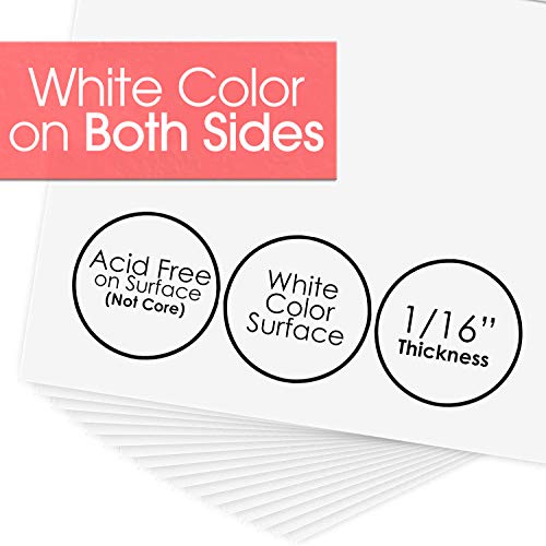 Golden State Art, 16x20 White Backing Board, Backer Boards for Frame, Picture (10 Pack)