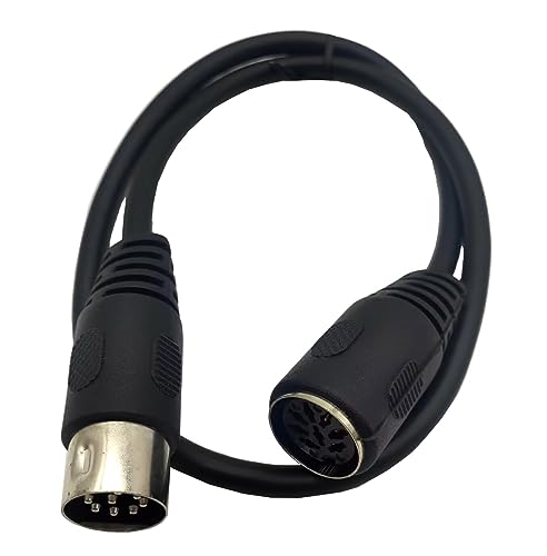 Traovien 8 Pin Din Male to Female Speaker Extension Converter Adapter Cable Suitable for Most Range of Audio Systems and Televisions.(8pin Din Male to Female 1.6Ft/0.5m)