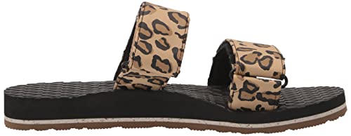 Volcom Women's ECO Recliner Slide Sandal, Leopard, 5