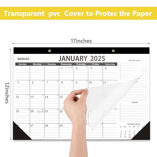Desk Calendar 2025-2026-18 Months-January 2025 to June 2026,Desk calendar 2025-2026,12x17 in,School Calendar 2025,Office Desk Calendar 2026