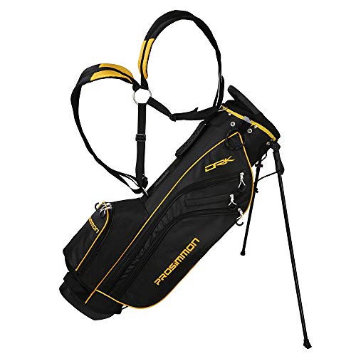 Prosimmon Golf DRK 7" Lightweight Golf Stand Bag with Dual Straps Black/Gold