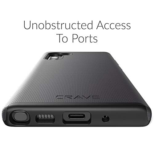 Crave Note 10 Case, Dual Guard Protection Series Case for Samsung Galaxy Note 10 - Black