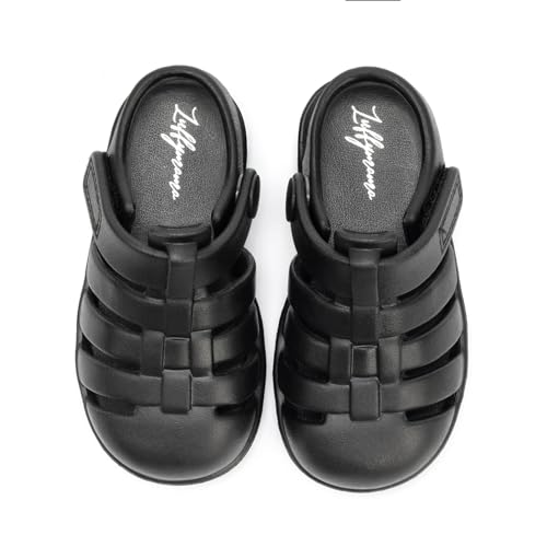 Luffymomo Unisex-Child Closed-Toe Sandals Summer Sport Lightweight Sandal EVA Outdoor Water Shoes for Boys and Girls(Little Kid/Toddler) (5 M US Black Toddler)