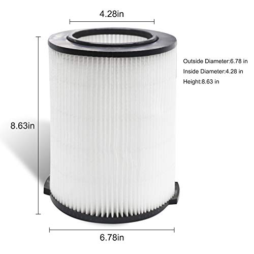 Vf4000 Replacement Filter for RIDGID 72947 5-20 Gallon Wet/Dry Vacuums & Husky 6-9 gallon Vacuum, Replacement Vf4000 Filter 1PACK