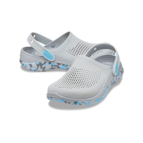 Crocs Unisex LiteRide 360 Clogs, Light Grey/Slate Grey, 10 Men/12 Women