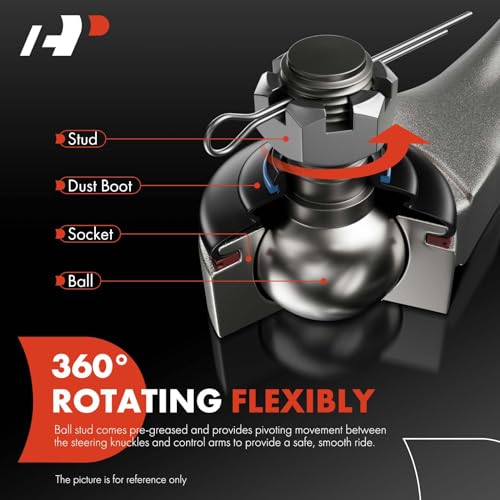 A-Premium Front Left Lower Control Arm, with Ball Joint & Bushing, Compatible with Honda Pilot 2009-2015