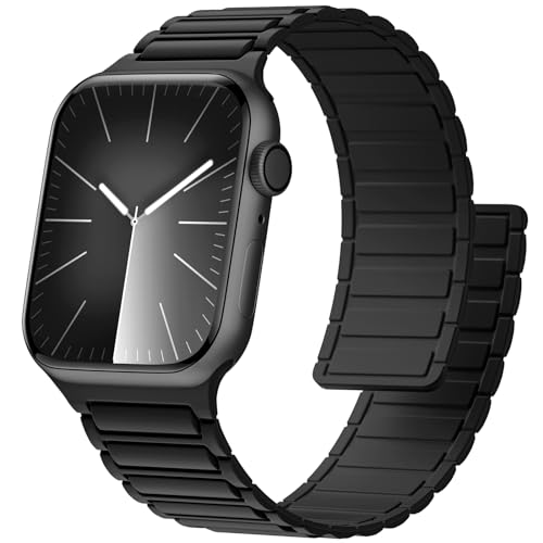 Easuny Magnetic Watch Band Compatible with Apple Watch 44mm 45mm 49mm 46mm 42mm 41mm 40mm 38mm Bands for Men Women Wrist Solo Loop, Sport Silicone Strap for iWatch Series 10 9 8 7 6 5 4 3 SE 2nd Ultra