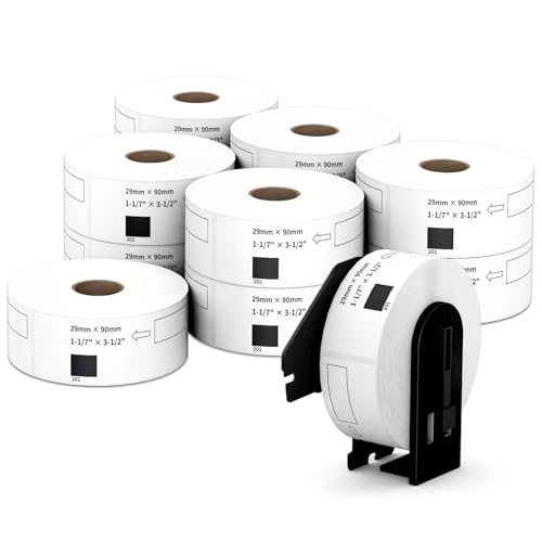 Anylabel - Compatible Standard Address Labels Replacement for Brother DK-1201 (1.1" X 3.5ā), Use with Brother QL Label Printers (12 Rolls + 1 Reusable Cartridge, 400 Labels/Roll)