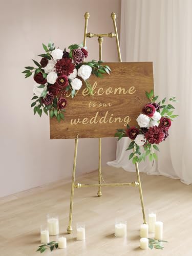 MISSPIN Fall Artificial Flowers Combo Box Set Fake Flowers for DIY Wedding Bridal Bouquets Faux Roses Floral Arrangements with Stems for Party Table Centerpieces Autumn Home Indoor Outdoor Decoration
