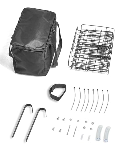 Zacro Bike Basket Front/Rear, Folding Bicycle Basket with Removable Liner Bag, Large Quick Release Design Metal Ebike Basket for Adult Women/Men Carrying Dogs, Pets, Fruit & Grocery