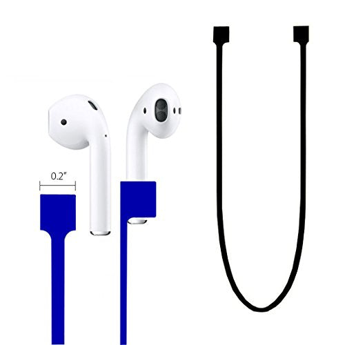 MOTANAR AirPods Straps, Soft Silicone Sport Earphones Anti-Lost Strap, Colorful Wire Cable Connector for Apple Airpods Wireless Bluetooth Earphones Lanyards (6 Pack)