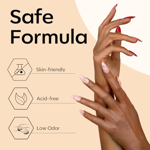 modelones Builder Nail Gel with Gel Top and Base Coat, 3Pcs Gel Nail Kit for Nail Thickening Apex Building Nail Extension Rhinestone Gel Nail Glue, LED Nail Lamp Cured