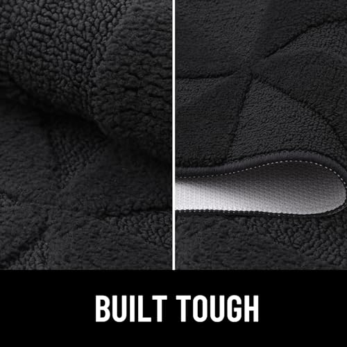 OLANLY Door Mats Indoor, Non-Slip, Absorbent, Dirt Resist, Entrance Washable Mat, Low-Profile Inside Entry Doormat for Entryway (32x20 inches, Black)