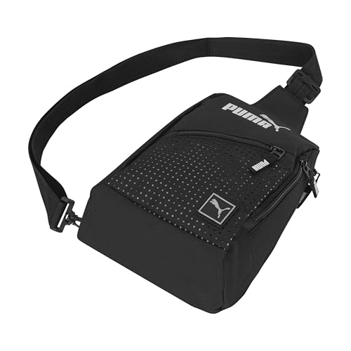 PUMA EVERCAT SIDEWALL SLING BACKPACK,Black/Silver,One Size