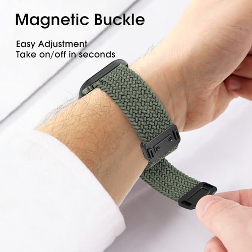 Arae Magnetic Stretchy Watch Band Compatible for Apple Watch Band 49mm 45mm 44mm 42mm, Comfortable Adjustable Straps Wristbands for iWatch Series 9 8 7 6 5 4 SE 3 2 1 Ultra Women Men,Starlight Pink