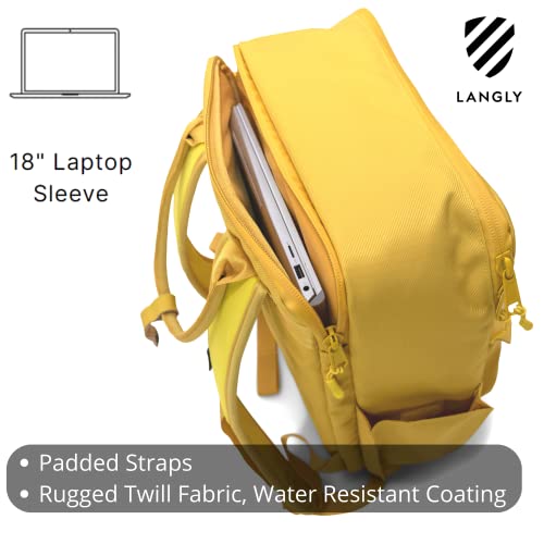 Langly Sierra Camera Backpack: A Modern & Travel-friendly Photography Backpack Compatible With Both 18in Laptop & All Camera Gear 24L (Apen-Gold)