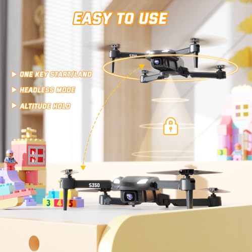 SOTAONE S350 Drone with Camera for Adults, Mini Drones for Kids with 1080P HD FPV Live Video, Remote Control Helicopter Toys Gifts for Boys Girls, Altitude Hold, One Key Start, 2 Batteries, Carry Case