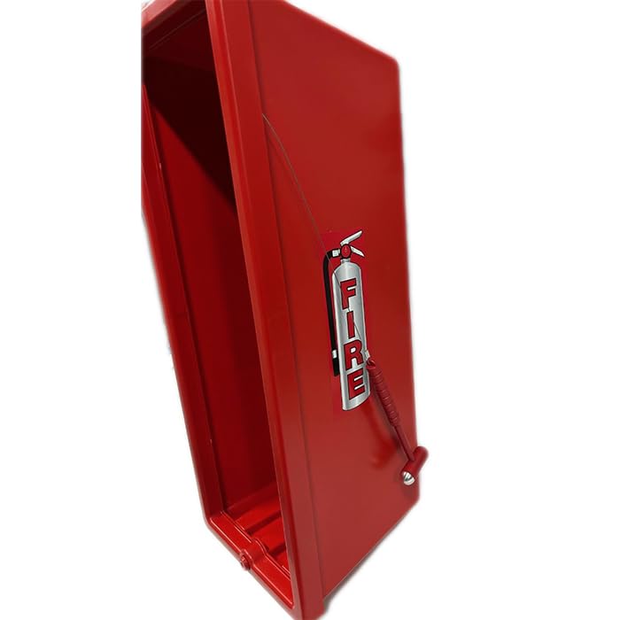 Cato 10551-H Red Plastic Chief Fire Extinguisher Cabinet for 2-1/2 or 5 lb. Extinguisher, with Hammer and Cylinder Lock