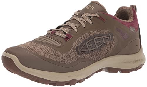 KEEN Women's Terradora Flex Low Height Waterproof Hiking Shoes, Vintage Indigo/Peachy, 10