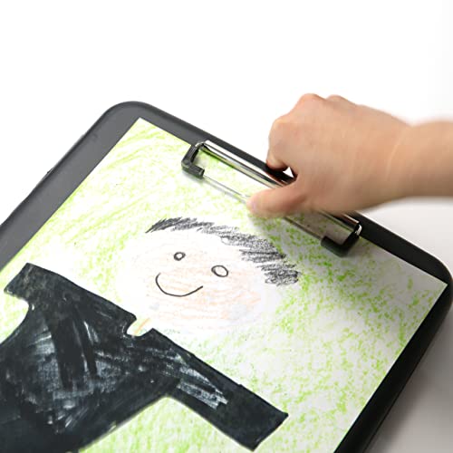 Officemate Slim Clipboard Storage Box, Charcoal (83303)