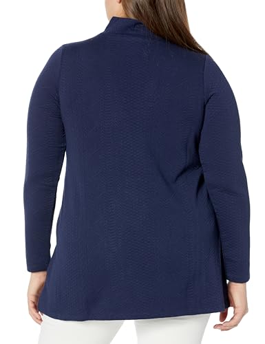 AVENUE Women's Plus Size Tunic Emeline Texture, Navy