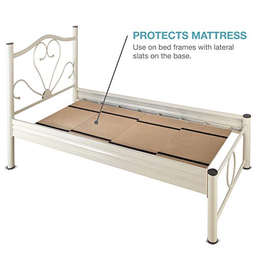 DMI Foldable Box Spring, Bunkie Board, Bed Support Slats for Support to Streamline and Minimize the Bed, No Assembly Needed, Twin Size, 60 x 30,Brown