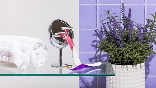 BIC Soleil Smooth Scented Women’s Disposable Razor, 3 Blades with a Moisture Strip For a Silky Shave, Assorted, 4 Piece Razor Set