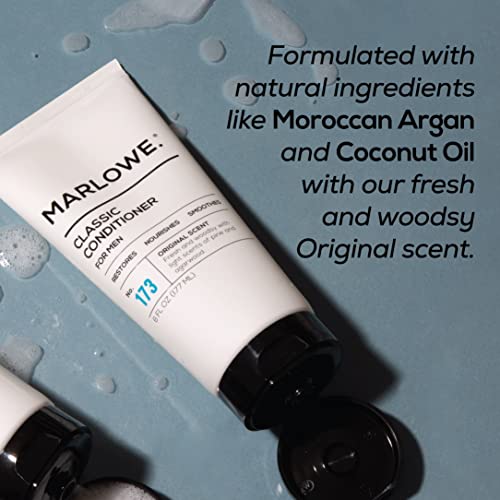 MARLOWE. No.173 Classic Mens Conditioner, Restores, Nourishes and Smooths Hair with Moisturizing Argan & Coconut Oil, Original Fresh & Woodsy Scent, All Hair Types, Paraben & Phthalate Free, 8 Fl Oz