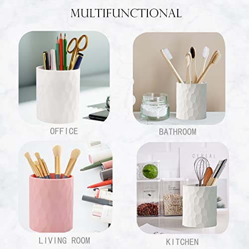minimaliving Pen Holder,Nordic Style Silicone Waterproof Pencil Holder for Desk Simple&Modern Minimalist Makeup Organizer Multifunctional Office Supplies for Home,Kids and School(Beige)